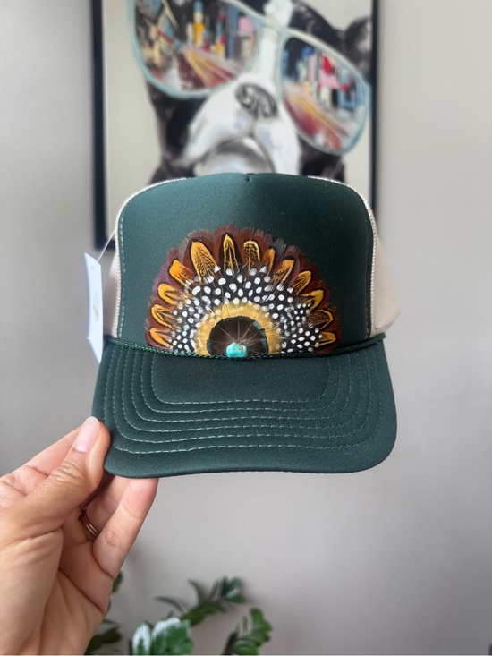 BayouStuntWife Accessories - F8 Boho Feather Trucker Hat